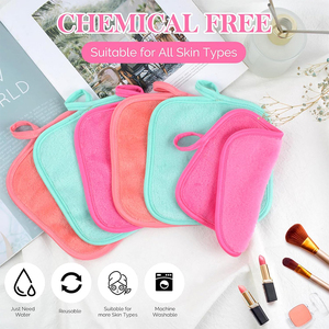 Chiffon de nettoyage en profondeur en microfibre réutilisable pour le démaquillant à base d'eau efface facilement le maquillage - Product Image 5