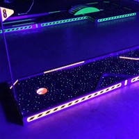 Kit d'accessoires de golf lumineux LED Songfa pour extérieur, tapis de golf noir, activités nocturnes en famille en intérieur, simulateur de golf mobile