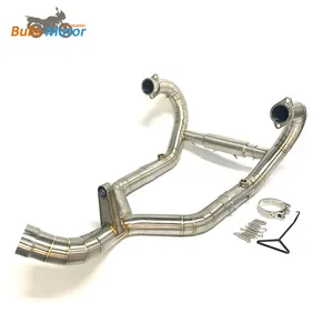 R9T Cabeçalho De Escape Tubos De Aço Inoxidável Para Baixo Tubo Para BMW R NineT Tubo Frontal R Nine T Scramble 2 em 1 Cabeçalhos