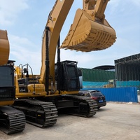 Grande pelle hydraulique d'occasion 45 tonnes 2023, excavatrice sur chenilles Cat345 d'occasion avec moteur, pompe et unité PLC