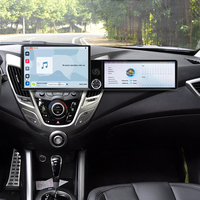 Pantalla Foforfor de 13.1"+12.3" para Hyundai Veloster 2011-2017, Carplay Inalámbrico, Android 15, Radio para Auto, Estéreo, GPS, DSP, 4G, 360, OEM