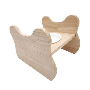 Bol pour animaux de compagnie en céramique écologique, durable et sûr, de haute qualité, avec support en bois, design Art Déco, pour usage intérieur, vente chaude - Product Image 5