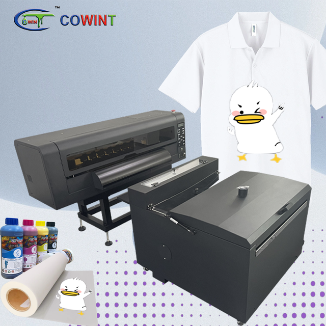 Cowint High Resolution 24Inches Dual I3200 Dtf Printer and Shaker System Digital Dtf Printing Machine Heat Pet Film Dtf Printer