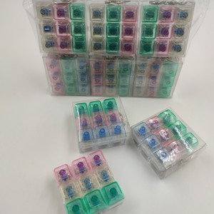 Transparent Luminous Nine-<b>key</b> Colorful Frosted <b>square</b> Plastic case Keycapsmechanical Keyboard Fingertip Stress-relief Toy - Product Image 2