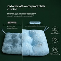 Coussin de chaise minimaliste en tissu Oxford imperméable de couleur unie, garnissage en coton PP, pour patios, jardins et sièges quotidiens