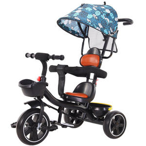 Haute qualité 3 roues enfants pédale vélo bébé jouet avec parasol matière plastique caoutchouc roue d'entraînement alimenté au pied - Product Image 4