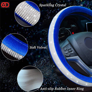 <span class=keywords><strong>Funda</strong></span> de <span class=keywords><strong>Volante</strong></span> de Cuero de Lujo OUDI con Diamantes, de Felpa Corta, de 3 Radios, Universal, Brillante, con Pedrería, Accesorio Interior para Coche - Product Image 5