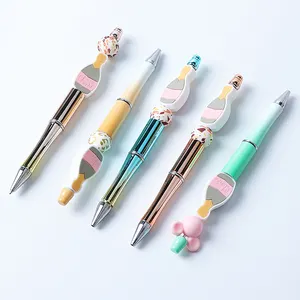 Heiße Trend produkte Baby Zahnen Kaubare BPA Kostenlose fokale Perlen Silikon DIY Stifte Perlen Cartoon Silikon Perlen für die Stift herstellung