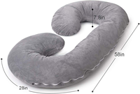 Oreiller de grossesse pour une meilleure qualité de sommeil, soutien ferme, respirant, soutien des hanches, récupération post-partum, hypoallergénique
