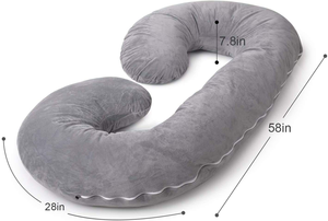 Oreiller de <span class=keywords><strong>grossesse</strong></span> pour une meilleure qualité de sommeil, soutien ferme, respirant, soutien des hanches, récupération post-partum, hypoallergénique - Product Image 5
