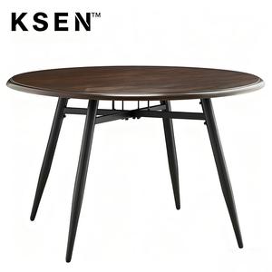 Mesa <span class=keywords><strong>de</strong></span> <span class=keywords><strong>comedor</strong></span> redonda <span class=keywords><strong>de</strong></span> <span class=keywords><strong>madera</strong></span> con juego <span class=keywords><strong>de</strong></span> <span class=keywords><strong>sillas</strong></span> <span class=keywords><strong>de</strong></span> lujo negro sal para <span class=keywords><strong>4</strong></span> para restaurante, hotel o sala <span class=keywords><strong>de</strong></span> estar TC0129 - Product Image 5