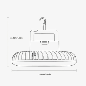 Lámpara de Camping Recargable, Ventilador y Luz Multifuncional, Portátil para Exteriores, Lámpara de Emergencia para Tienda de Campaña con Gancho - Product Image 6