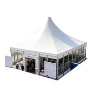 Tente Pagode Robuste, Tente de Réception Commerciale, Tentes de Fête Extérieures Imperméables 20x20 pour Location d'Événements