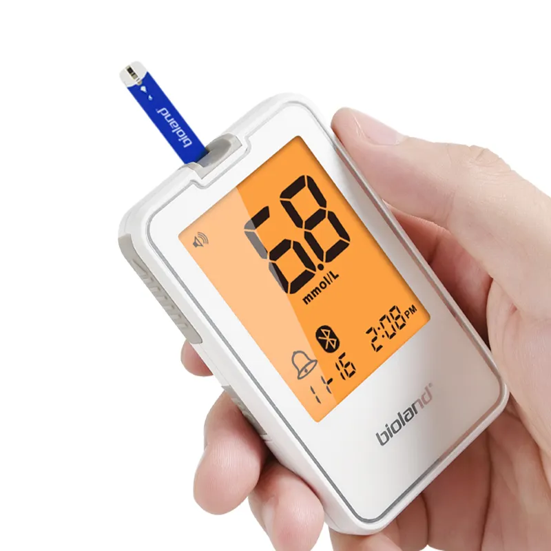 Glucometro senza fili kit per il test del diabete glucometro monitor per il glucosio dei denti blu