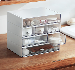 引き出し付きの異なるホームオフィス用プラスチック製テーブル収納デスクオーガナイザー - Product Image 2