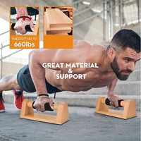 Barres de push-up en bois massif, équipement de calisthénie pour hommes et femmes