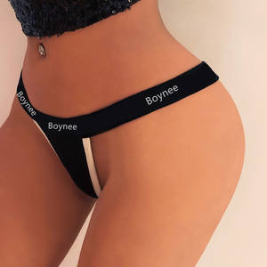 Las <span class=keywords><strong>mujeres</strong></span> sexy <span class=keywords><strong>Tanga</strong></span> personalizado logotipo de la marca <span class=keywords><strong>Tanga</strong></span> tela de algodón - Product Image 1