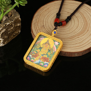 Haute qualité Unique népal bouddhisme pendentif colliers femmes amulette Style chinois Maitreya collier bijoux nouveaux ornements thangka - Product Image 4