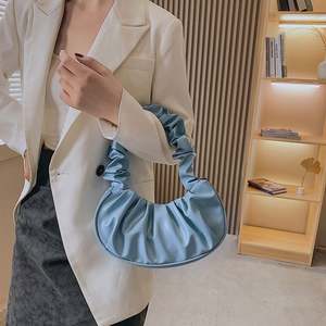 Bolsos de mano plisados para mujer, bolsos de PU estilo nube, bolsos de hombro para ocio, bolsos de compras, bolso de mano tipo dumpling, R2207 - Product Image 3