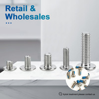 Sac de 100 pièces M2 M2.5 M3 M4 M5 M6 M8 tête ultra basse en acier inoxydable pour ordinateur portable vis plaquette Phillips mince tête plate système métrique