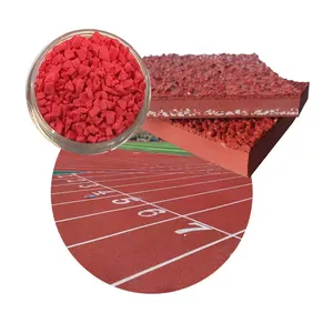 Sandwich Running Track Runway EPDM Rubber Granules For Playground Black SBR Rubber Track And Field Granule For Football