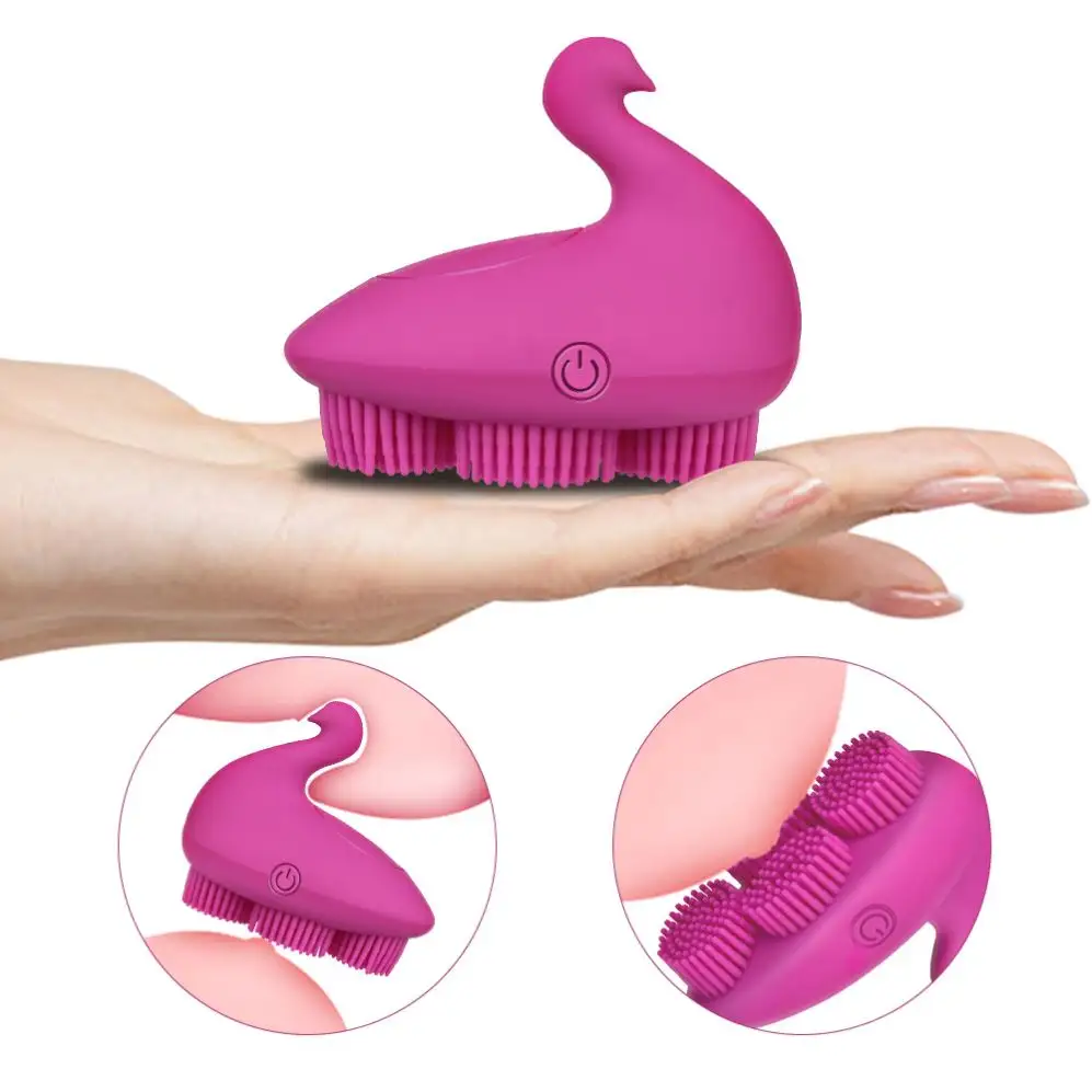 Vibrator klitoris mainan seks 10 Kecepatan bentuk angsa Stimulator puting Masturbator mainan seks untuk wanita sikat g-spot Vibrator
