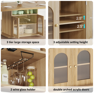 Tùy Chỉnh Đồ Nội Thất Nhà Bếp Lớn Bằng Gỗ Bàn Ăn Ăn Với Kệ Mở Và Lưu Trữ Tủ Kệ - Product Image 6