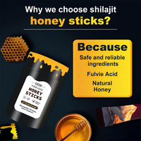 Compléments en marque blanche personnalisés : Bâtonnets de miel de Shilajit de l'Himalaya Or pour hommes adultes – Antioxydant de haute qualité, éclaircissant pour la peau, énergisant