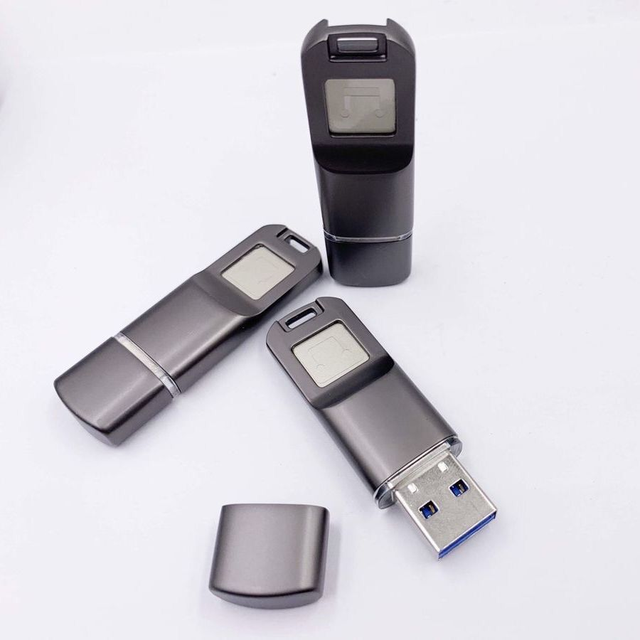 New Metal USB 3.1 Type C OTG Fingerprint Encryption USB Flash Drive 16GB-256GB OEM