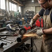 Meuleuse d'angle électrique sans fil portable à vitesse variable, outil de bricolage pour la construction