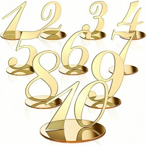 ป้ายเลขโต๊ะอะคริลิคสีทอง สีโรสโกลด์ สีเงิน สไตล์อินสตาแกรม สำหรับงานแต่งงาน งานวันเกิด งานเลี้ยง - Product Image 1