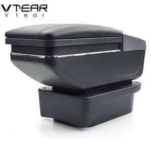 Vtear Pour <span class=keywords><strong>Toyota</strong></span> EZ accoudoir cuir magasin central de stockage boîte fil rouge voiture-style intérieur ABS accoudoir accessoires 2011-2016 - Product Image 3