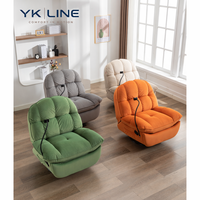 Offre Spéciale salon loisirs relax confortable doux pivotant simple tissu inclinable canapé chaise avec support de téléphone portable