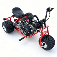 FRANFUN – Kart à pédales compact 212cc avec embrayage CVT, pneus larges de 5 pouces pour le drift, idéal pour le plaisir