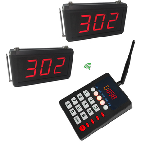 1 cuộc gọi Pad 2 LED máy chủ màn hình nhà hàng mã thông báo không dây quản lý hàng đợi số gọi hệ thống - Product Image 1