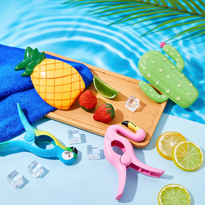 Dễ thương bãi biển khăn clip flamingo vẹt xương rồng dứa ghế clip nhựa phòng chờ ghế kẹp xách tay - Product Image 3