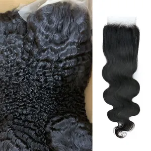 Fh Vendor Custom 13X8 13X2 Kant Frontale Ombre Water Weave Human Hair Bundels Met Sluiting