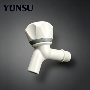 Robinet de contrôle d'eau mural moderne blanc 1/2" DN15 à poignée unique, léger, avec cartouche à diaphragme en plastique - Product Image 5