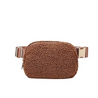 Sac banane décontracté en peluche pour l'hiver, sac de poitrine sport, sac bandoulière, sac extérieur unisexe avec fermeture à cordon, modèle Guangzhou 0140FG