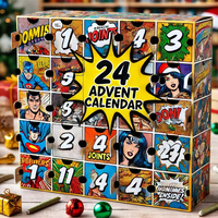 Boîte de calendrier de l'avent personnalisée, 24 compartiments, boîte de compte à rebours de Noël pliable de luxe, boîte cadeau vide pour calendrier de l'avent, OEM ODM