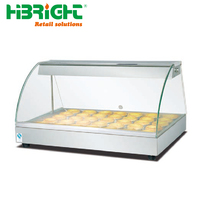 Vitrine chauffante commerciale en acier inoxydable pour pizzas et plats chauds, électrique/gaz, pour snacks