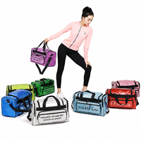 Sac de sport scintillant personnalisé grande capacité, sac de voyage brillant, sac de sport de nuit, sac à bandoulière réglable