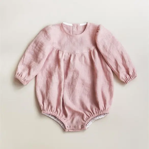 Macacão infantil de bolha rosa pale, roupas de inverno para meninas