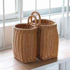 Прочная корзина для белья из натурального водного гиацинта, белая деревянная корзина для хранения, сувенир, ротанговый набор для пикника класса люкс - Product Image 6