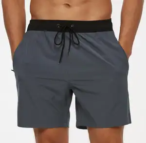 BSCI आपूर्तिकर्ता Mens गर्मियों में समुद्र तट बोर्ड लघु पैंट तैराकी चड्डी लड़कों तैरना शॉर्ट्स रनिंग सेक्सी Swimsuits के लिए जेब के साथ