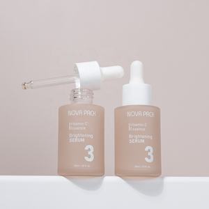 ขวดแก้วสำหรับรองพื้นขวดน้ำสีเบจสีขาวขุ่นขวดแก้วขนาด30มล. ขวดเซรั่มบำรุงผิว - Product Image 2