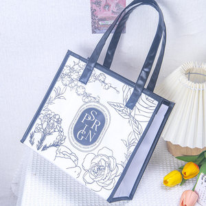 Sac à main portable pour femme en PVC et PU, sac de voyage et de plage, avec logo imprimé, imperméable, sac de courses pour femme - Product Image 1