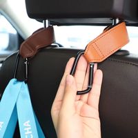 Crochets de poussette en cuir PU réglables pour sac à couches, organisateur de poussette, support imperméable, écologique et durable