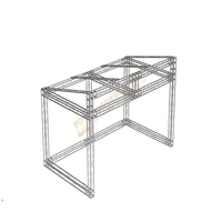 Armazón de aleación de aluminio portátil y plegable de 200*200mm con toldo inclinado de forma redonda cubierto de lona