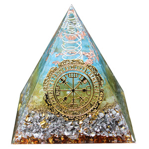 Pirámide de Cristal de Resina Epoxi, Adorno de Escritorio para Oficina y Hogar, Estilo Pilar de Cristal Blanco, 6 cm, Feng Shui - Product Image 5